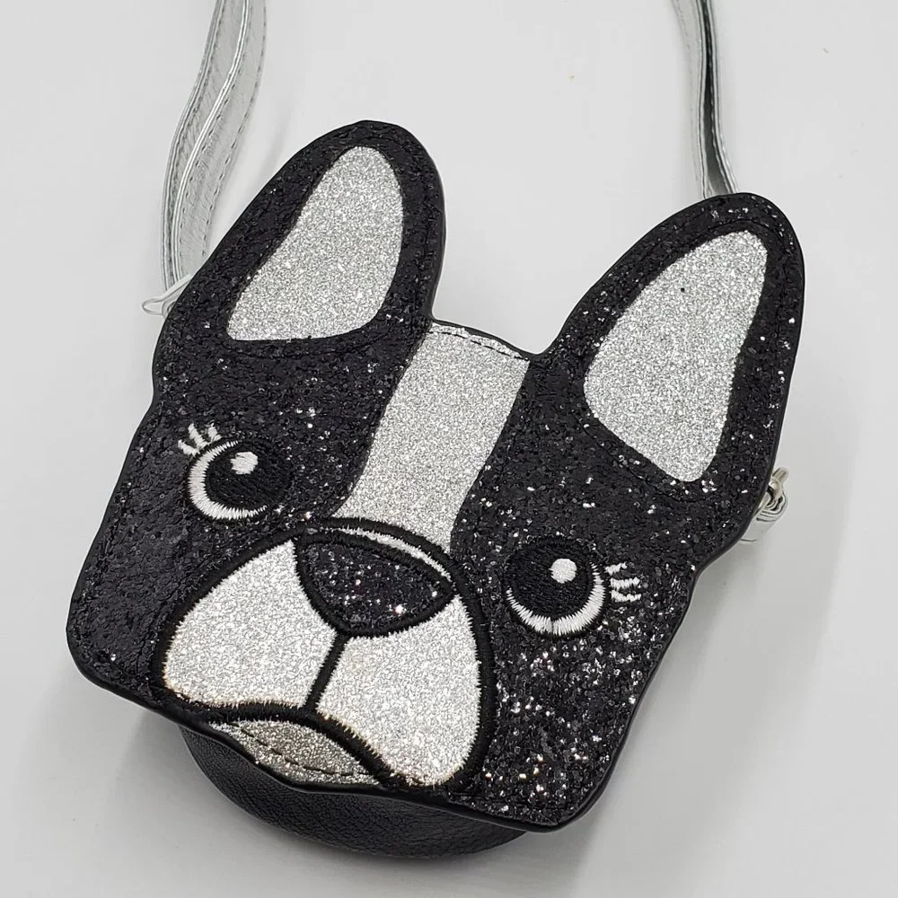Justice Glitter Boston Terrier Mini Cross Body Bag